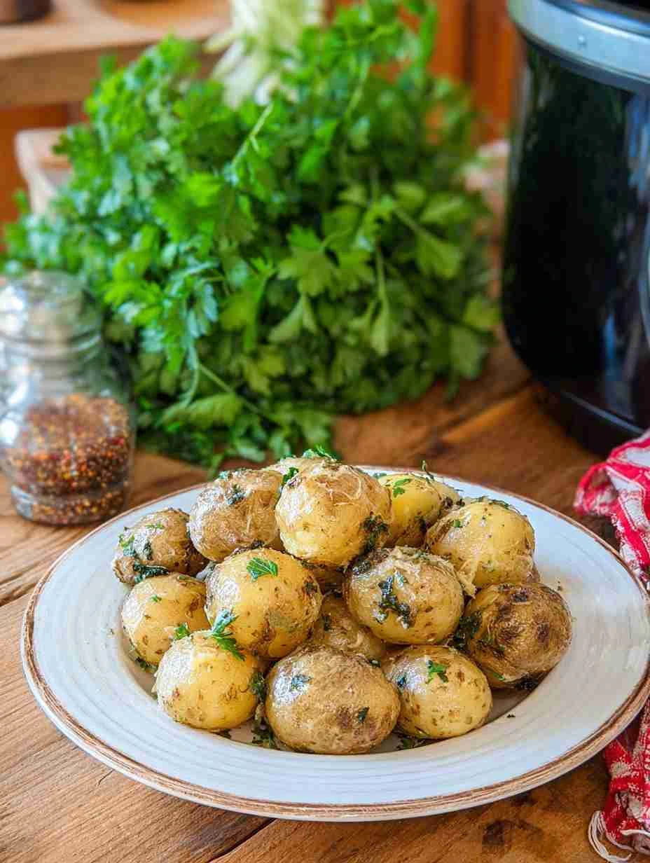 Slow Cooker Garlic Parmesan Potatoes Recipe Easy Garlic Parmesan Slow Cooker Potatoes Best Cheese Potatoes In Slow Cooker ...