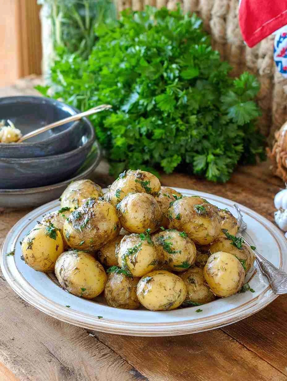 Slow cooker garlic Parmesan cheese potatoes
