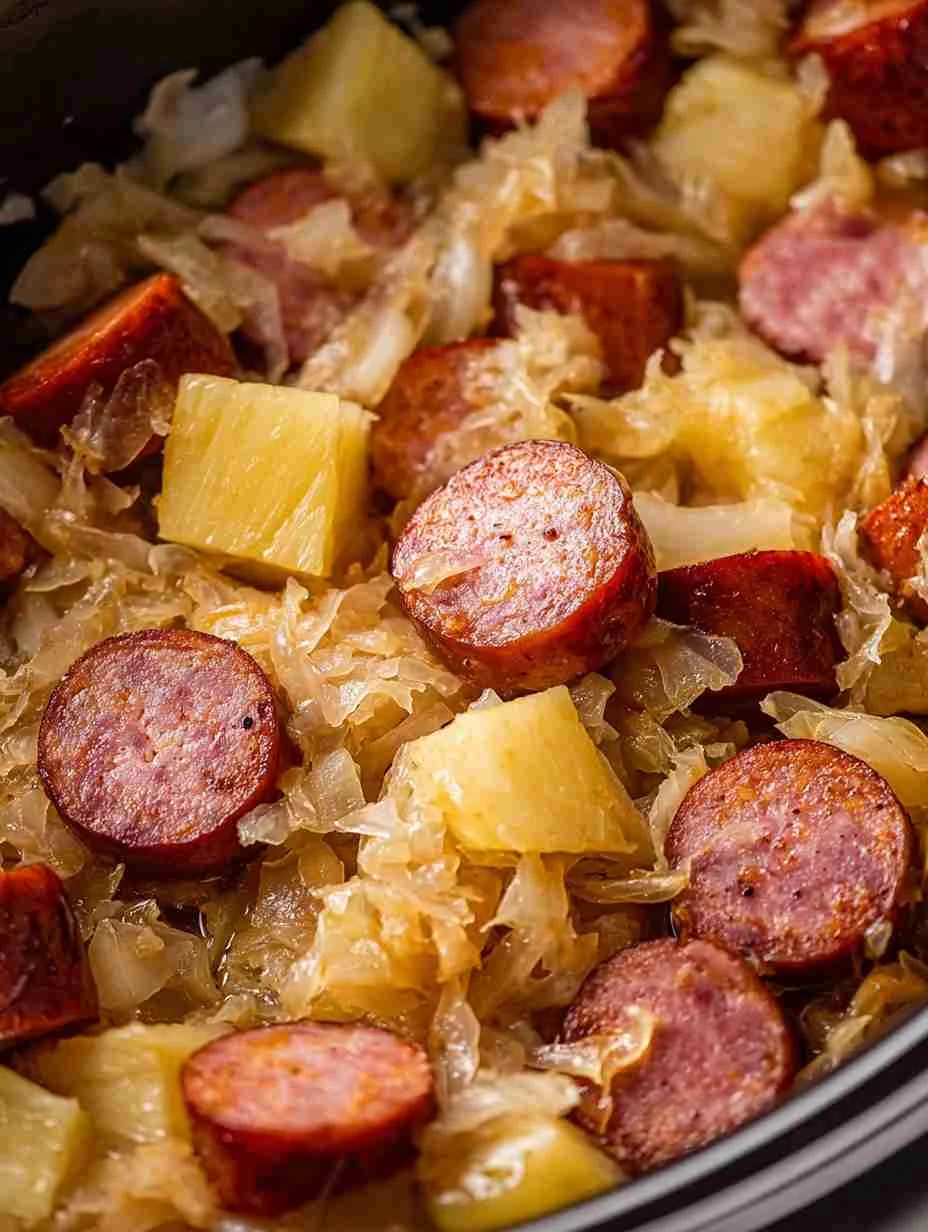 Slow Cooker Kielbasa and Sauerkraut