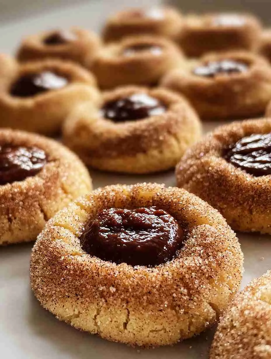 Snickerdoodle Thumbprint Cookies Recipe Best Chocolate Thumbprint Cookies Snickerdoodle Cookies With Chocolate Filling Hom...
