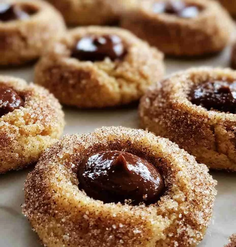 Snickerdoodle Thumbprint Cookies Recipe Best Chocolate Thumbprint Cookies Snickerdoodle Cookies With Chocolate Filling Hom...