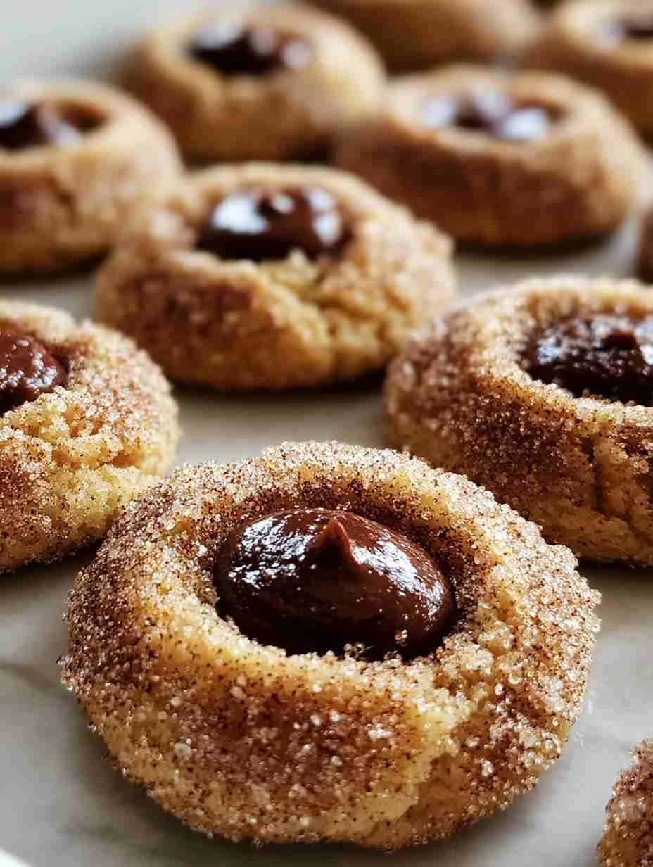 Snickerdoodle Thumbprint Cookies with Rich Chocolate Bliss