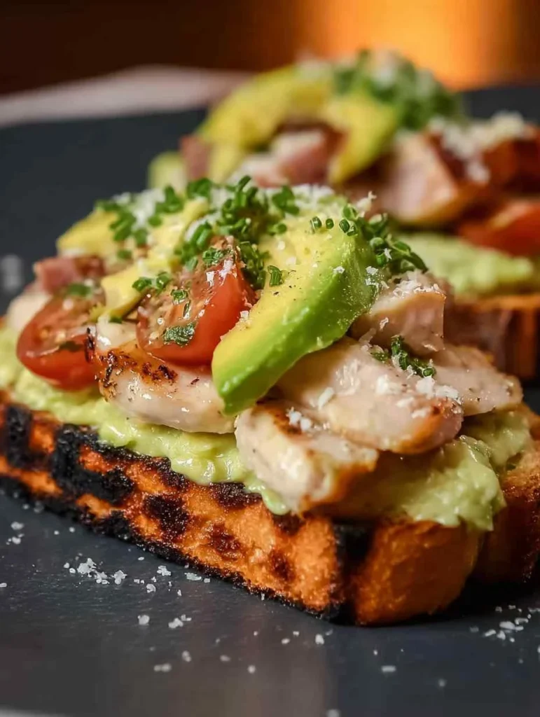Southern Avocado Toast with Smoked Chicken & Cheese