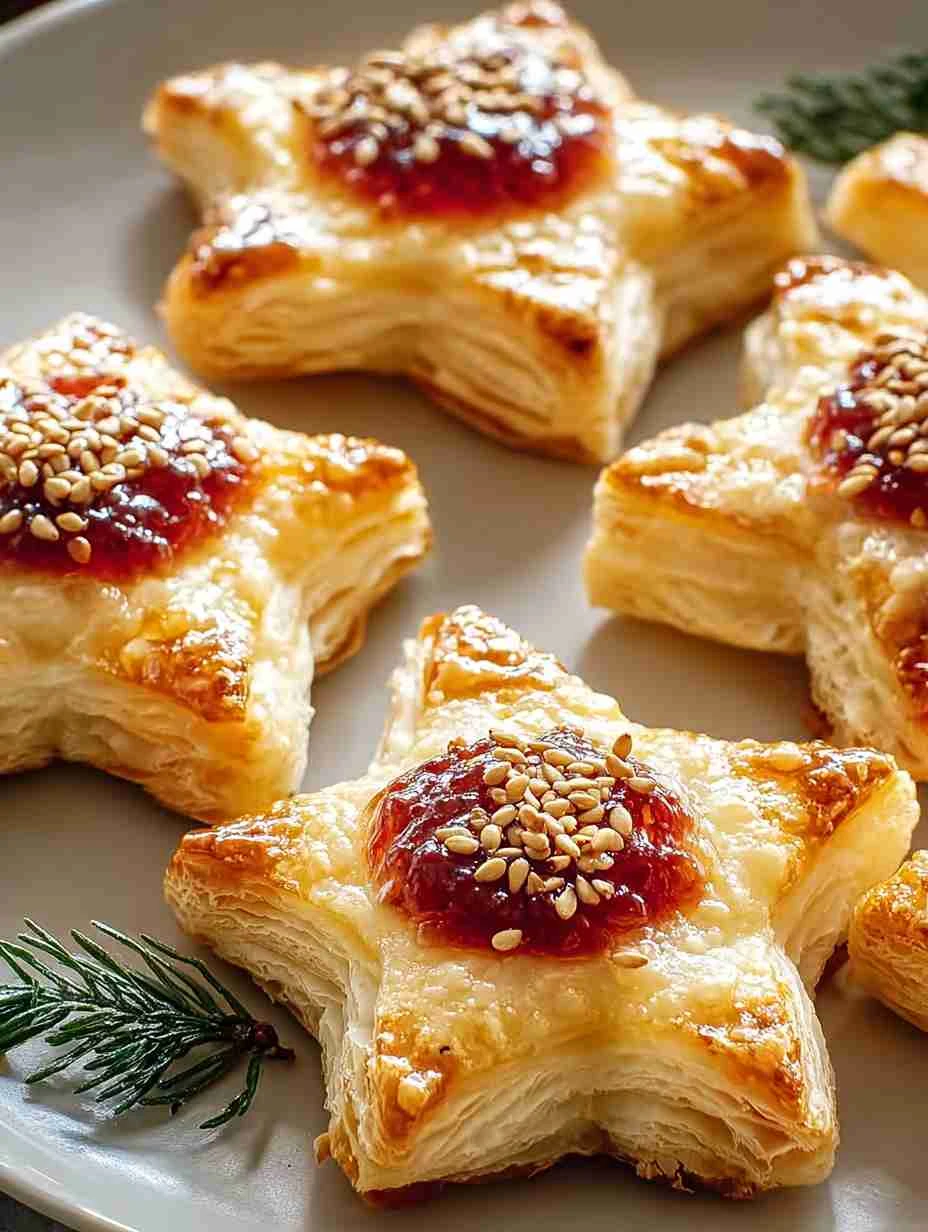 Star-Shaped Cheese Appetizers with Spicy Pepper Jelly Magic