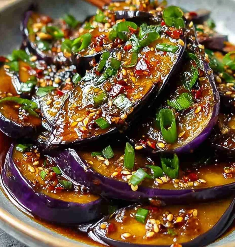 Sticky Garlic Eggplant Recipe Sweet And Savory Eggplant Recipe Tender Garlic Eggplant Dish How To Make Sticky Garlic Eggpl...