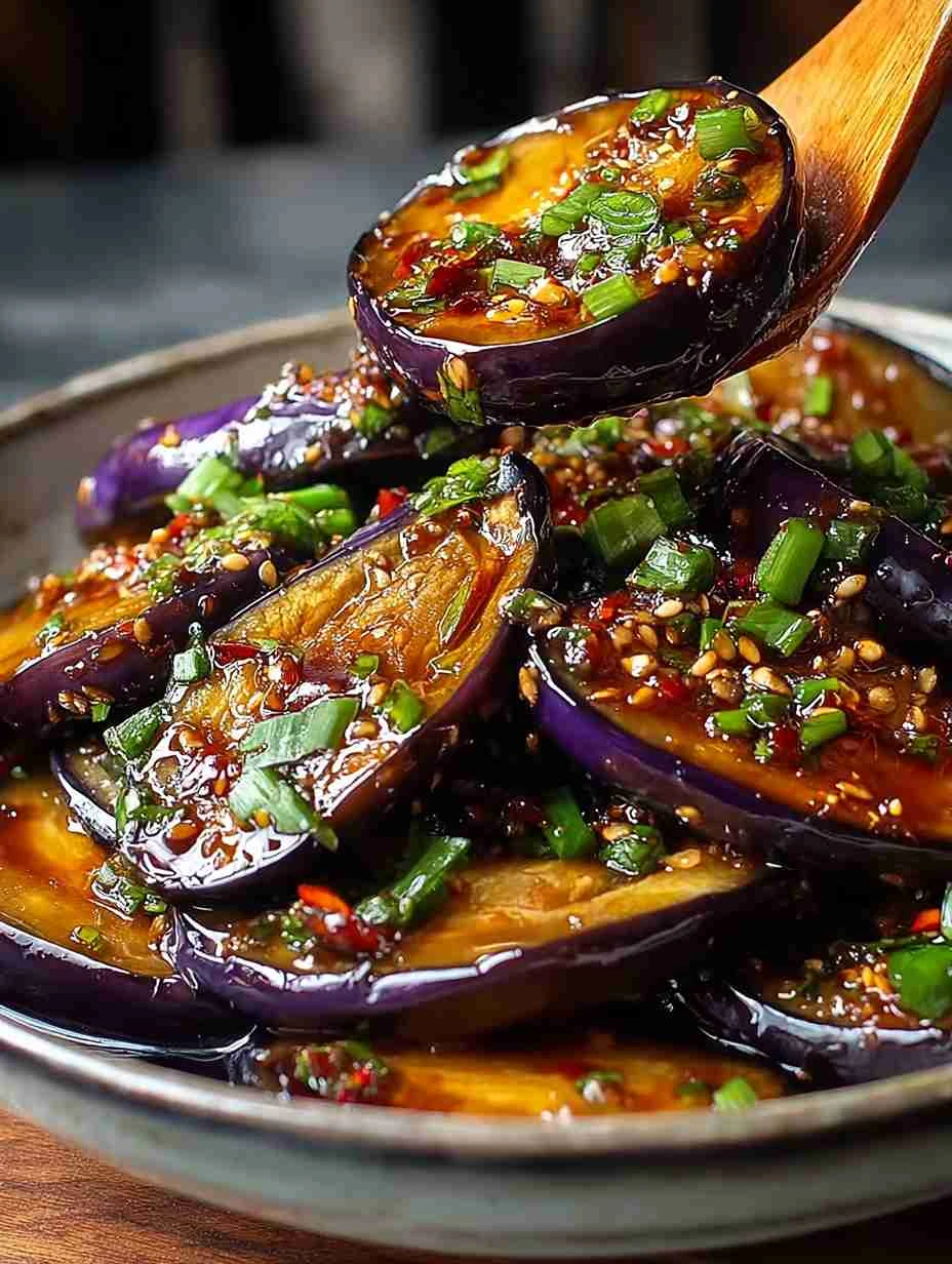 Sticky Garlic Eggplant Recipe Sweet And Savory Eggplant Recipe Tender Garlic Eggplant Dish How To Make Sticky Garlic Eggpl...