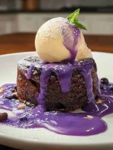 Ube Lava Cake Delight: Irresistibly Gooey and Nutty Goodness