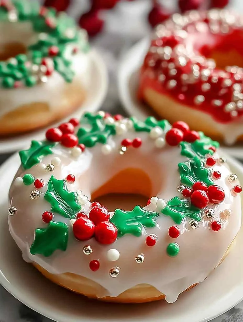 Vegan Christmas Wreath Doughnuts Recipe Homemade Vegan Holiday Doughnuts Buy Vegan Christmas Doughnuts Online Best Vegan D...