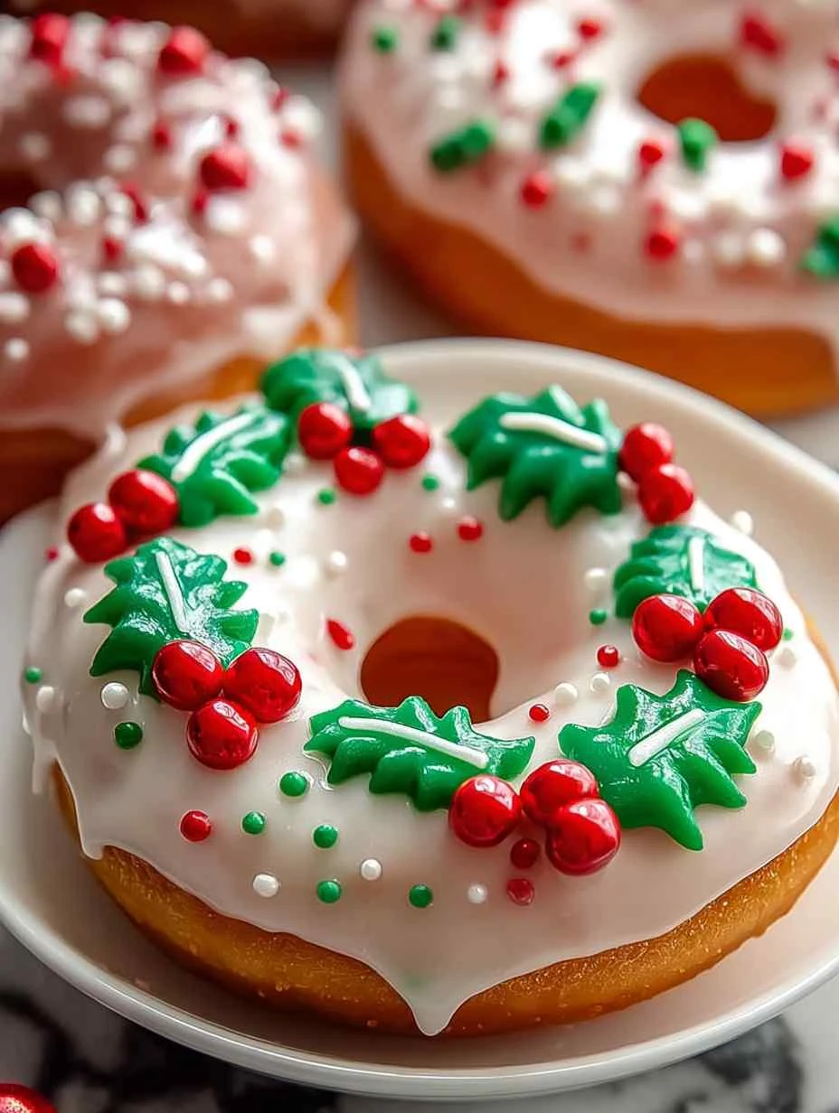 Vegan Christmas Wreath Doughnuts Recipe Homemade Vegan Holiday Doughnuts Buy Vegan Christmas Doughnuts Online Best Vegan D...