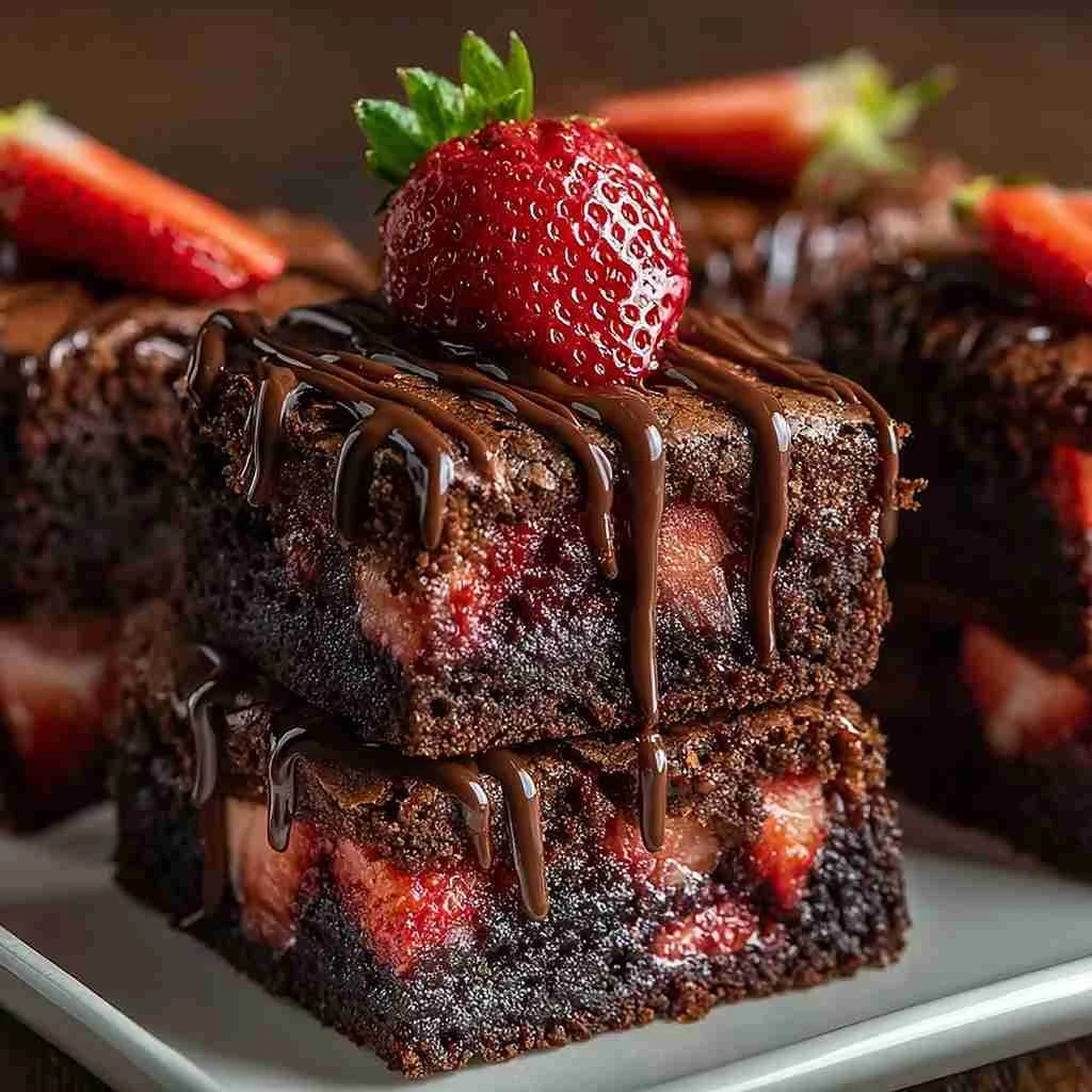 Moist Strawberry Brownies That Make Every Bite Magical