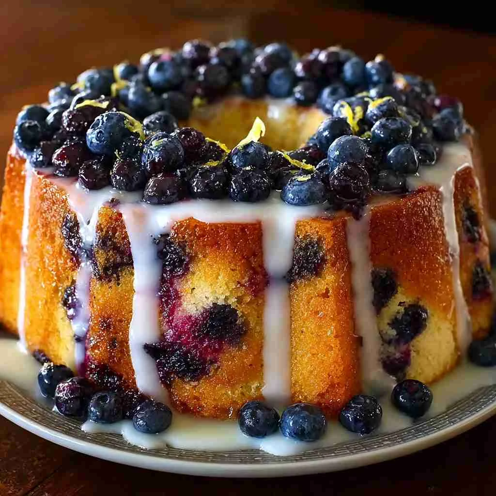 Blueberry Lemon Pound Cake Moist Fruity Dessert