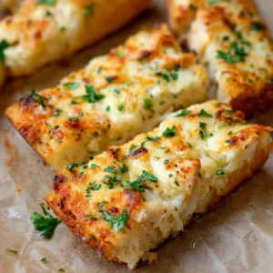 Chicken Alfredo Garlic Bread