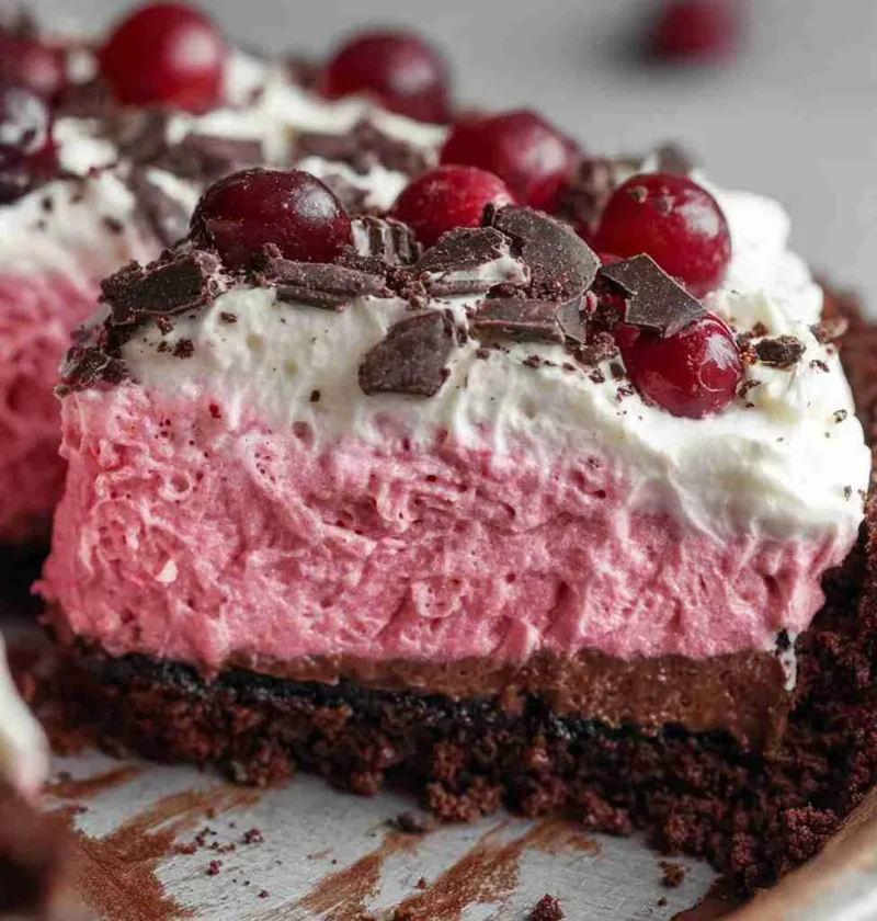 Chocolate Cranberry Cream Pie