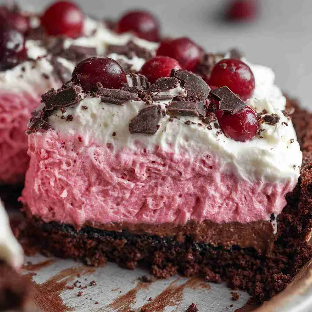 Chocolate Cranberry Cream Pie