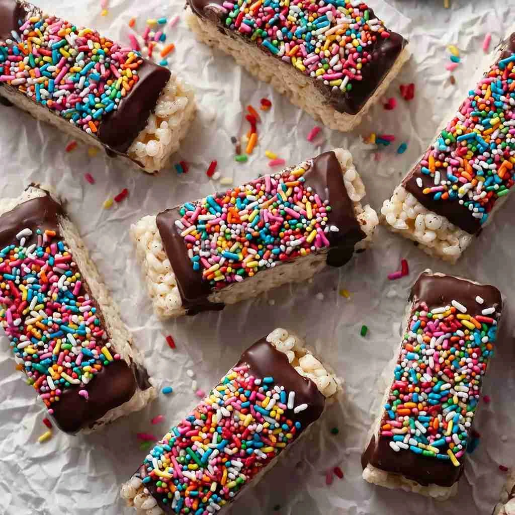 Chocolate Dipped Rice Krispy Treats (No-Bake Dessert)