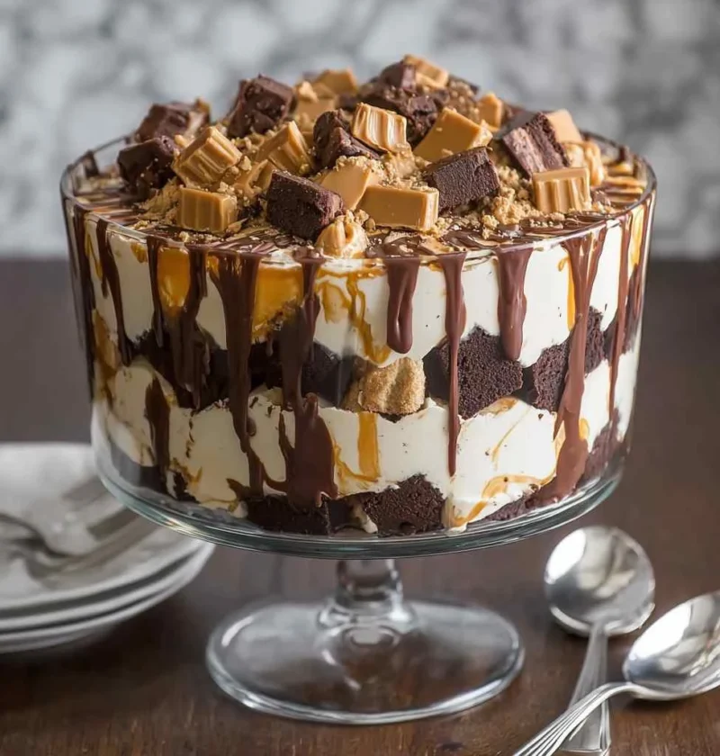 Chocolate Peanut Butter Trifle Decadent Layered Dessert Recipe