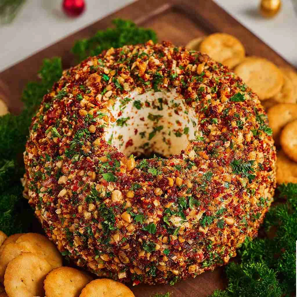 Christmas Wreath Cheese Ball
