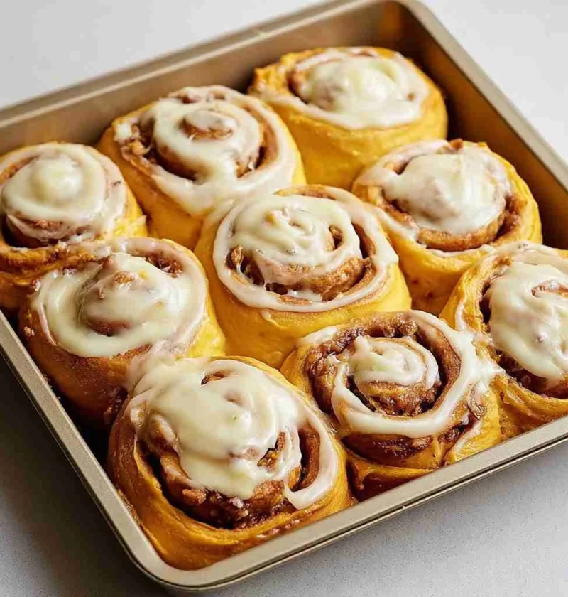 Cinnamon Rolls Stuffed Pumpkin Cheesecake Fall Dessert