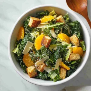 Citrus Caesar Salad with Baked Croutons