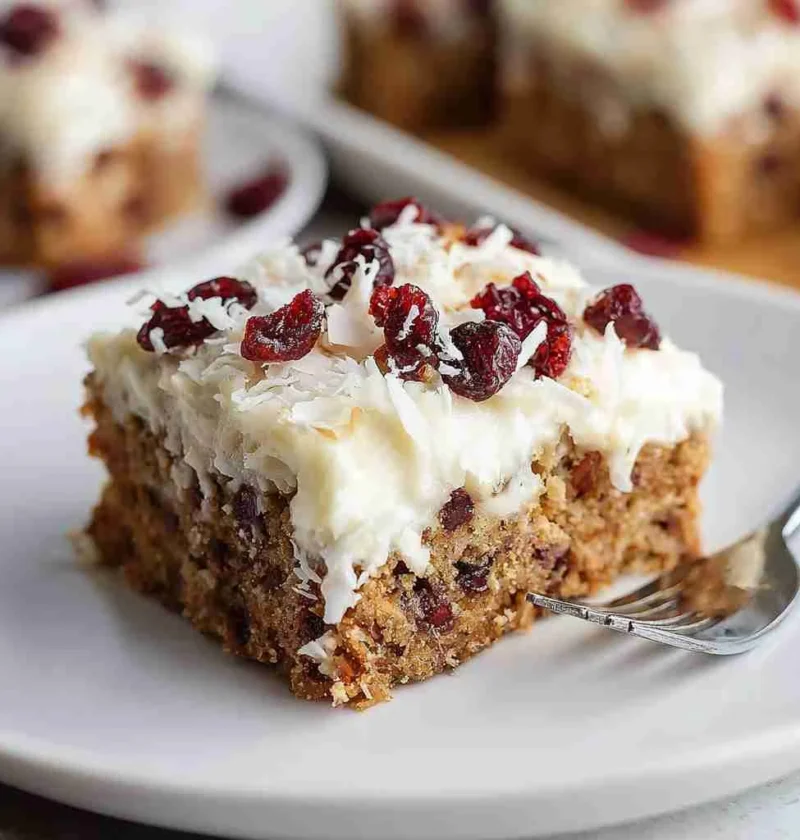 Cranberry Coconut White Chocolate Bars