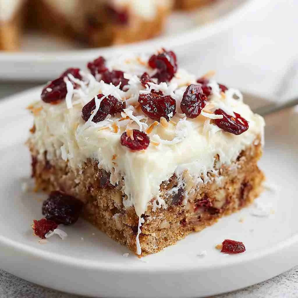 Cranberry Coconut White Chocolate Bars