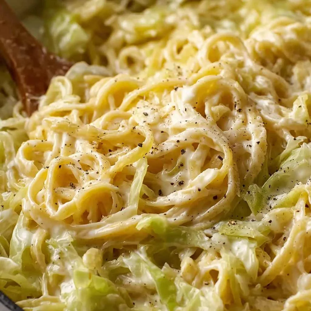 Creamy Alfredo Cabbage Pasta Lowcarb Comfort Food
