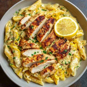 Creamy Bone Broth Lemon Pasta with Chicken