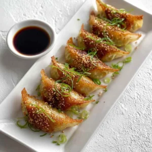 Crispy Cabbage Dumplings with Soy Dipping Sauce