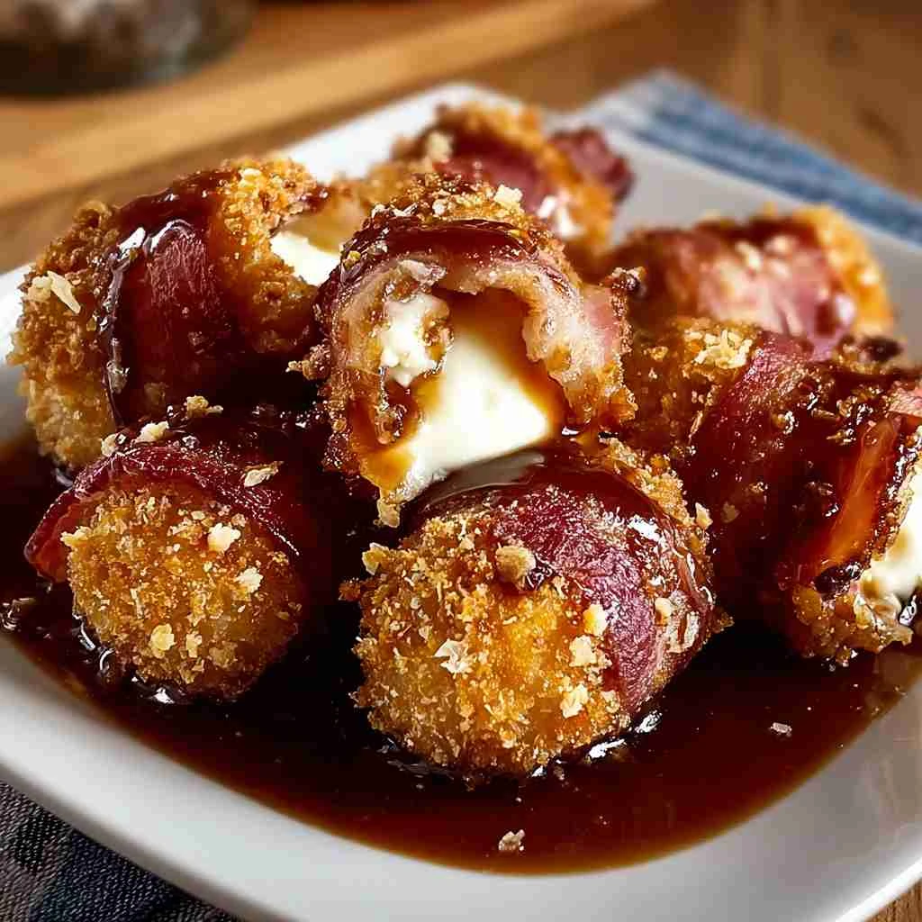 Crispy Mozzarella Poppers Sweet Maple Glaze Delight Recipe