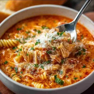 Crockpot Chicken Parmesan Soup