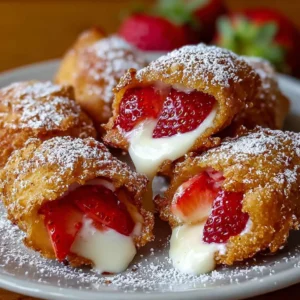 Deep-Fried Strawberry Cheesecake Pies
