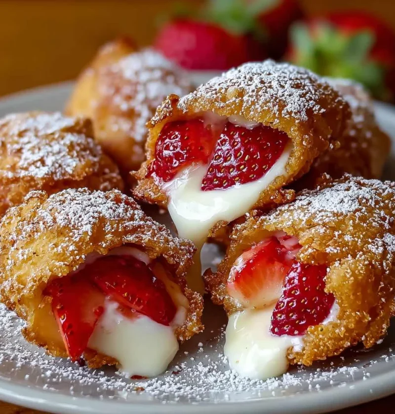 Deepfried Strawberry Cheesecake Pies