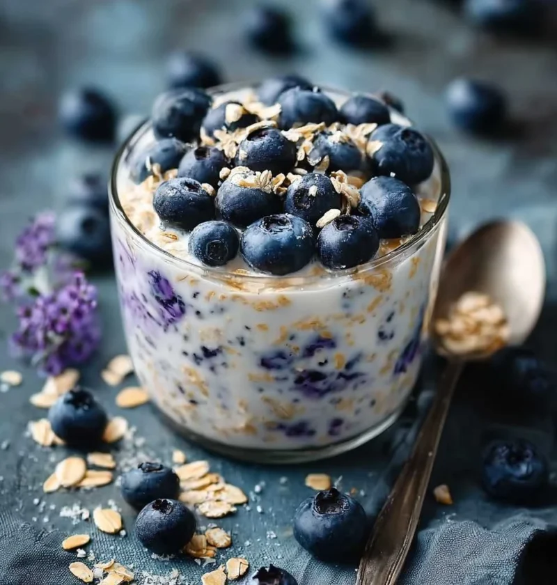 Delicious Blueberry Overnight Oats Coconut Milk