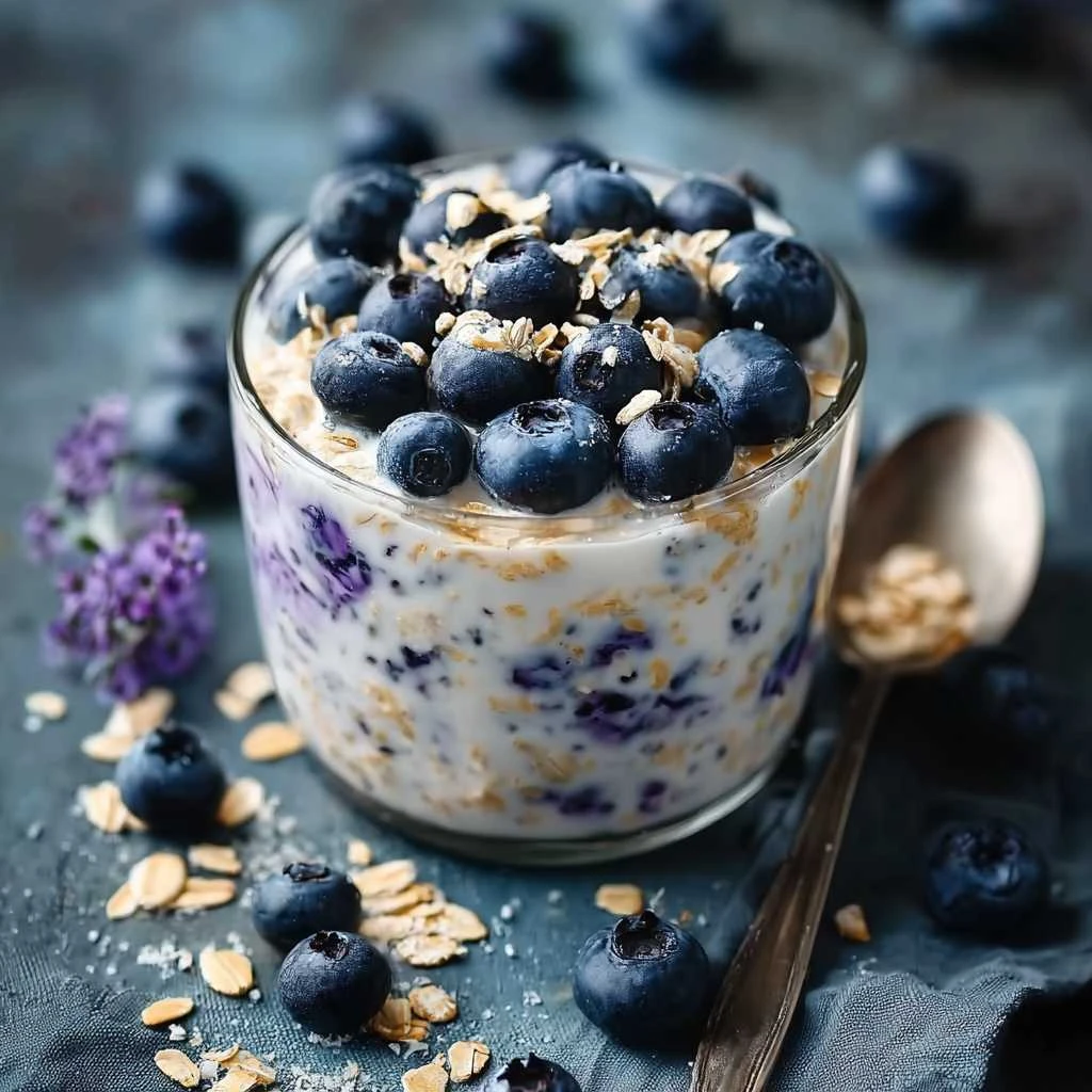 Delicious Best Blueberry Overnight Oats with Coconut Milk