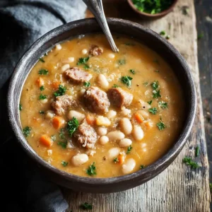 Delicious Creamy Bean Soup with Sausage for Cozy Nights