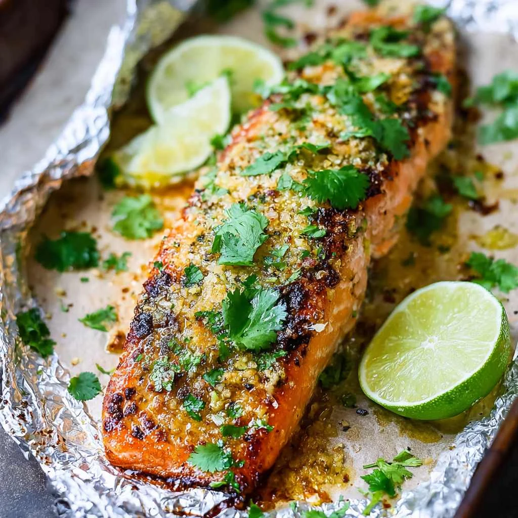 Delicious Honey Cilantro Lime Salmon in Foil Recipe Ready in 19 Minutes
