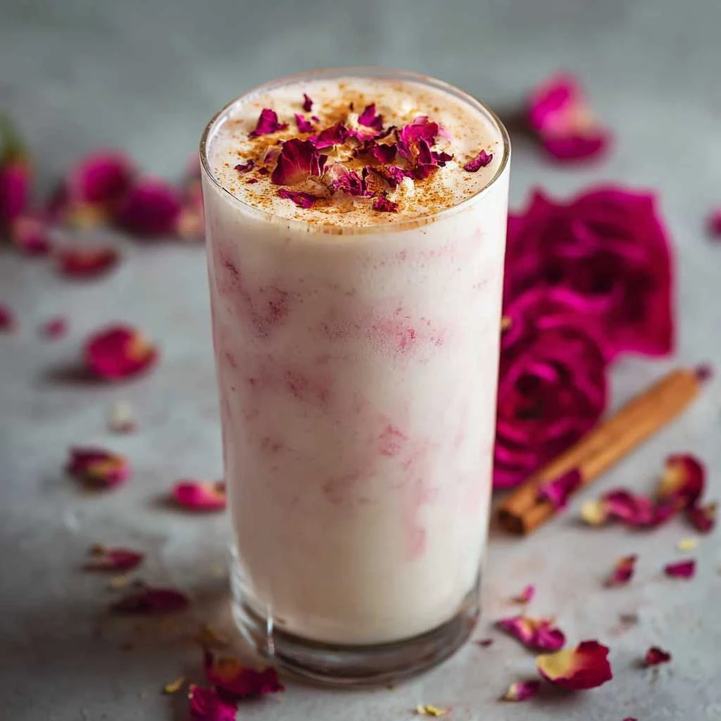 Delight in Creamy Rose Cardamom Lassi for a Refreshing Twist