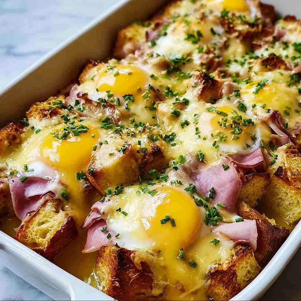 Eggs Benedict Casserole with Hollandaise Sauce