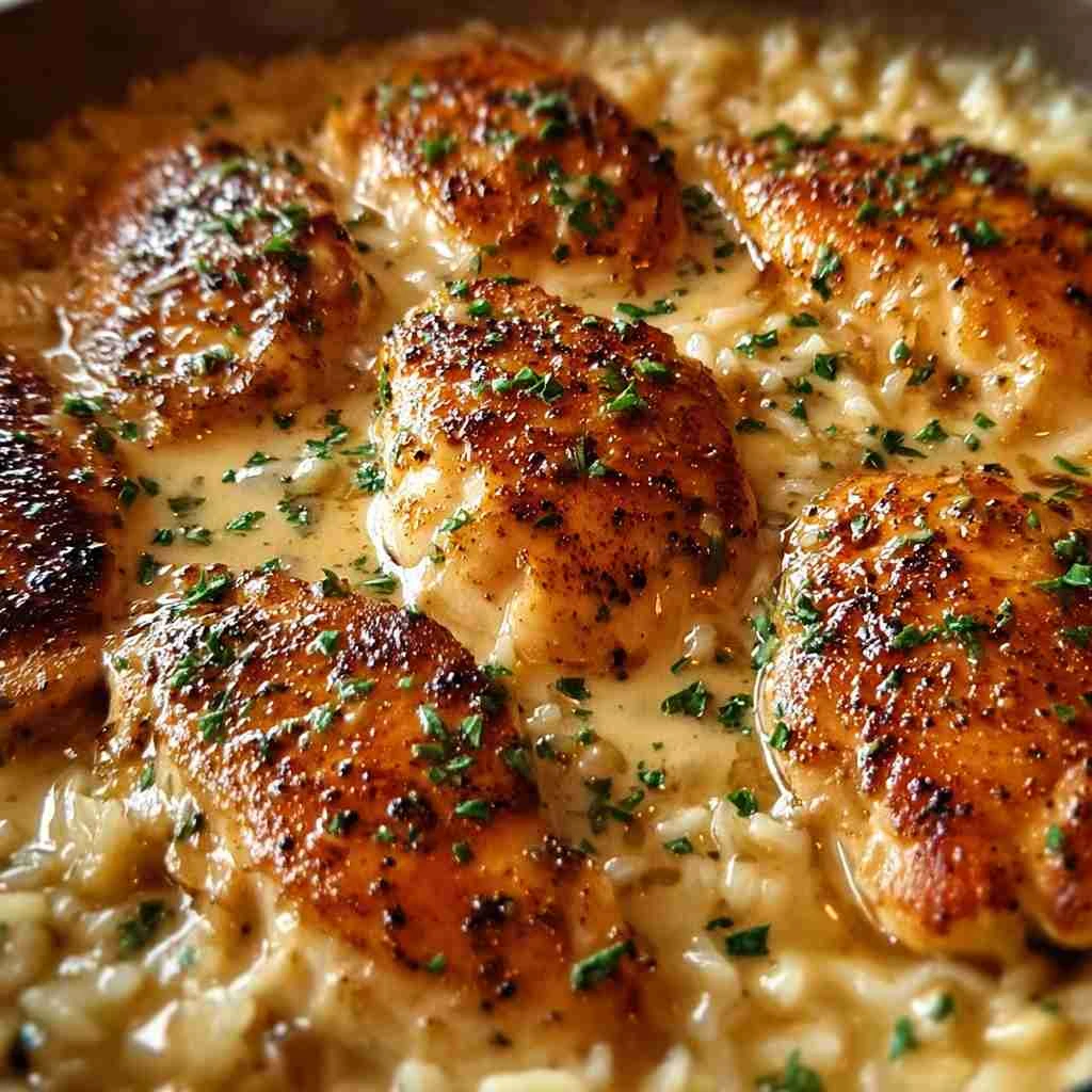 Forgotten Chicken Baked Rice Casserole