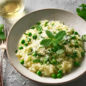 Fresh & Creamy Pea and Mint Risotto Recipe