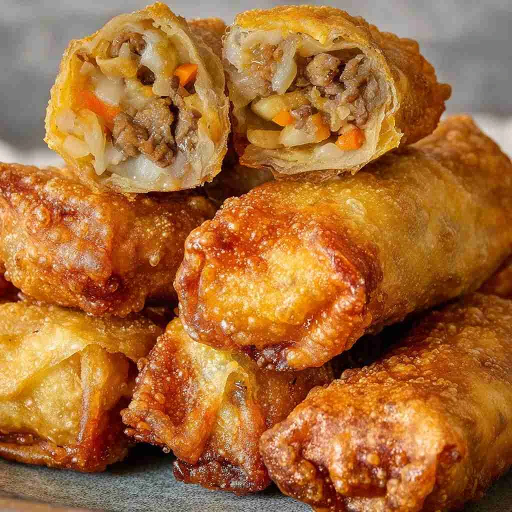 Golden Crispy Egg Rolls: Irresistibly Flavorful Bites of Delight!