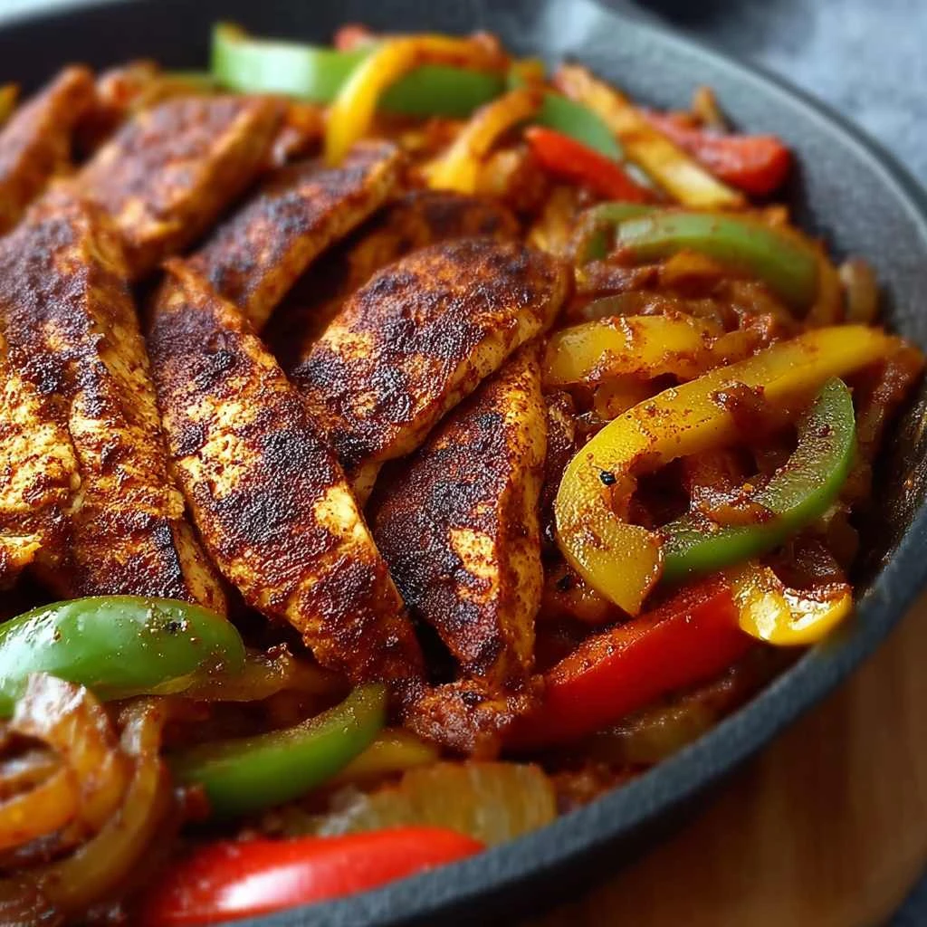Healthy Chicken Fajitas Recipe Skillet Meal Ingredients