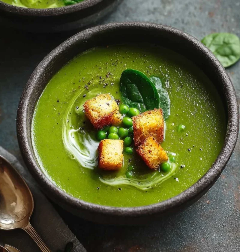Hearty Chestnut Spinach Green Pea Soup Cozy Nights