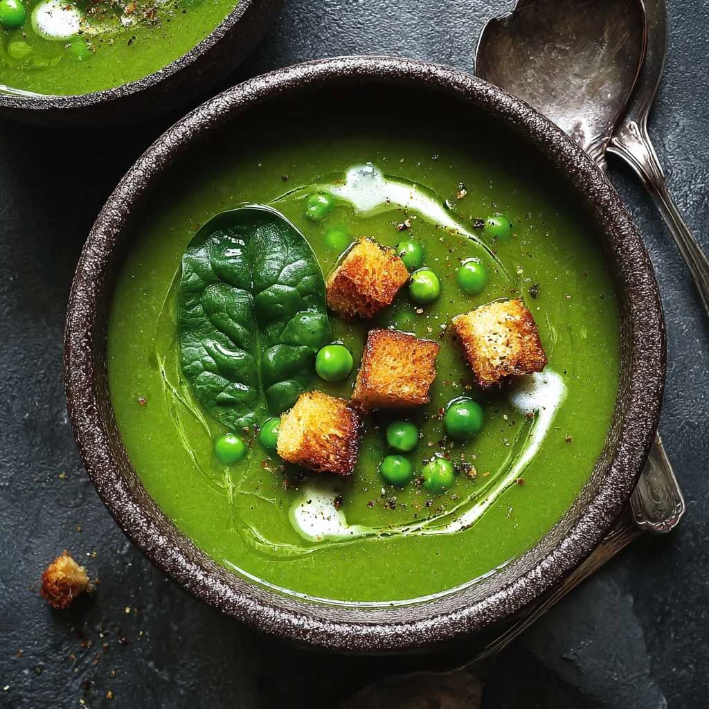 Hearty Chestnut Spinach Green Pea Soup Cozy Nights