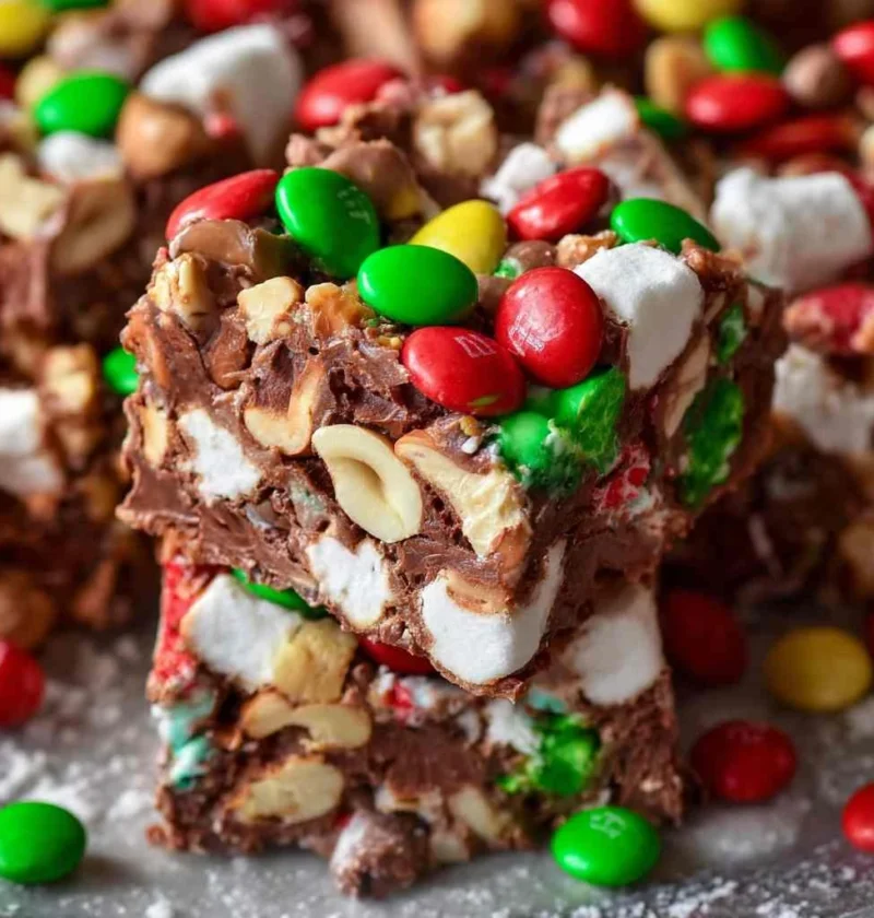 Holiday Rocky Road Squares