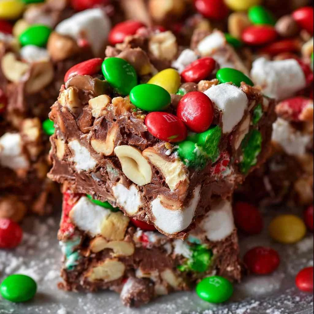 Holiday Rocky Road Squares