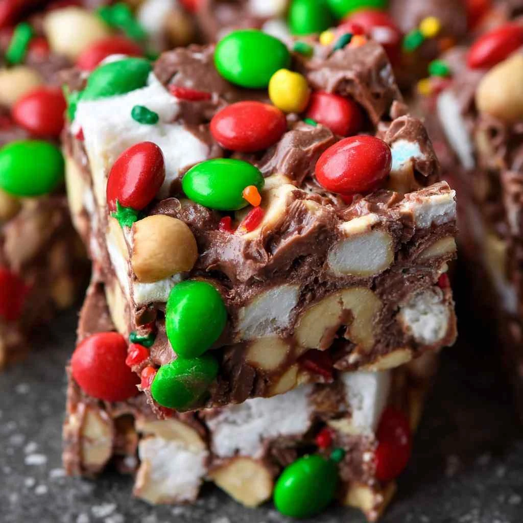 Holiday Rocky Road Squares