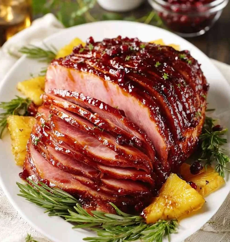 Irresistible Sticky Pineapple Brown Sugar Glazed Ham Recipe