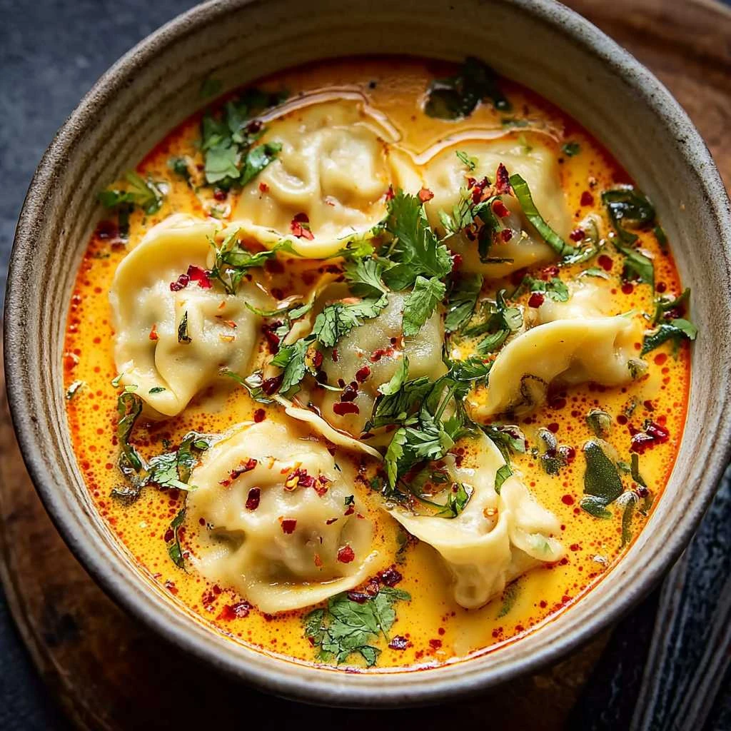 Irresistible Thai Coconut Curry Dumpling Soup