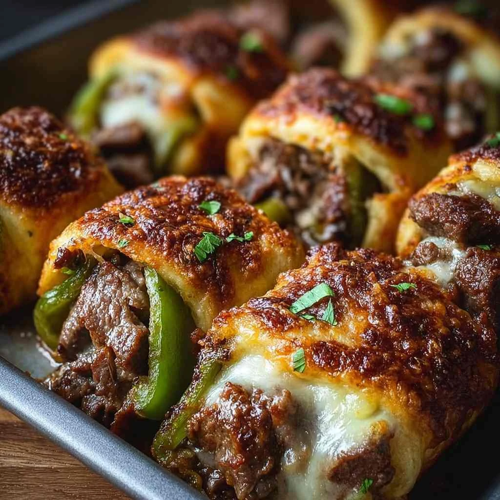 Keto Philly Cheesesteak Rolls